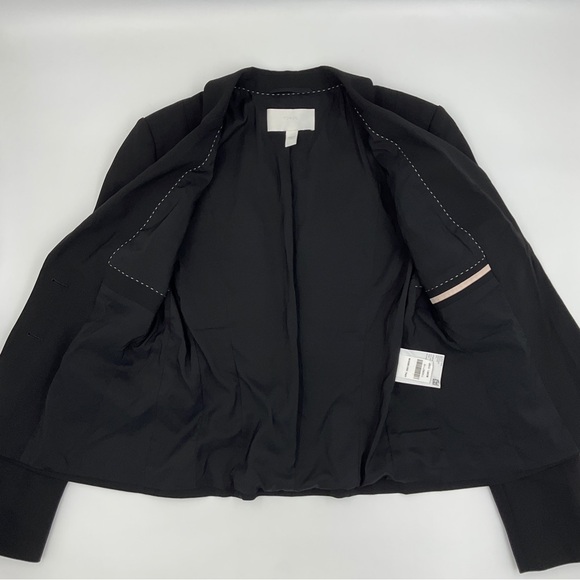 Hugo Boss RARE Jaru Italian Stretch Wool Blazer Black Tailored Tapered EUC US 6 - Picture 10 of 16